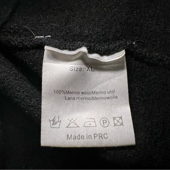 Journal 100% merino Wool collared button up front shirt black size XL unisex - Picture 9 of 13